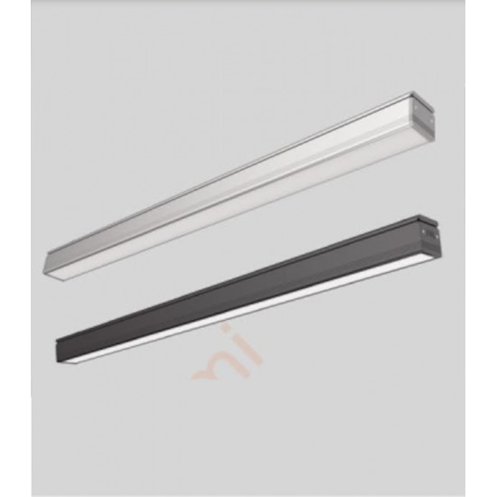 وحدة انارة تعليق 120 سم 72 وات - جسم أسود وحدة انارة تعليق 120 سم 72 وات - جسم أسود