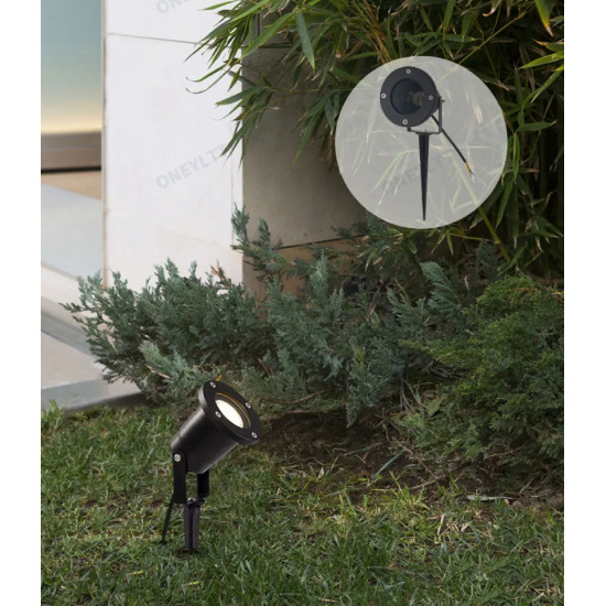 كشاف انارة خارجي غرس جسم أسود مع امكانية تركيب سبوت GU10 كشاف انارة خارجي غرس جسم أسود مع امكانية تركيب سبوت GU10