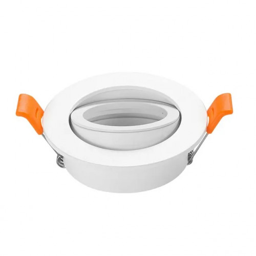 اطار سبوت لايت متحرك دائري أبيض ألمنيوم داخلي أبيض اطار سبوت لايت متحرك دائري أبيض ألمنيوم داخلي أبيض