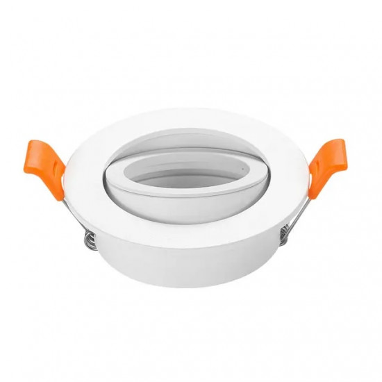 اطار سبوت لايت متحرك دائري أبيض ألمنيوم داخلي أبيض اطار سبوت لايت متحرك دائري أبيض ألمنيوم داخلي أبيض