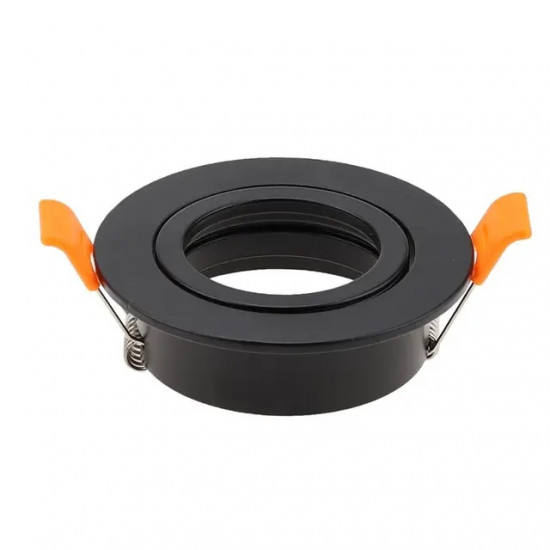 اطار سبوت لايت متحرك دائري أسود ألمنيوم داخلي أسود اطار سبوت لايت متحرك دائري أسود ألمنيوم داخلي أسود