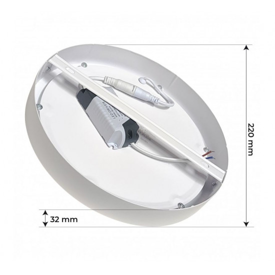 وحدة انارة سطحية بنل دائري 20 وات 22 سم جسم أبيض وحدة انارة سطحية بنل دائري 20 وات 22 سم جسم أبيض