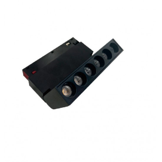 انارة مغناطيسية عدسة طول 12 سم 6 وات متحركة  - أسود