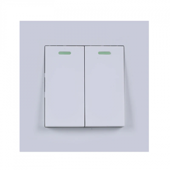 مفتاح مزدودج - أبيض عادي