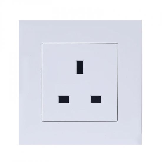 فيش 13 أمبير ولمبة بـــــدون مفتاح - أبيض عادي