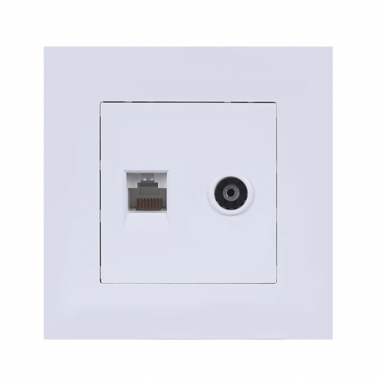 مفتاح كمبيوتر ودش - أبيض عادي