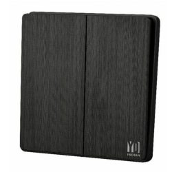 2 Gang 1W Switch, Piano Black