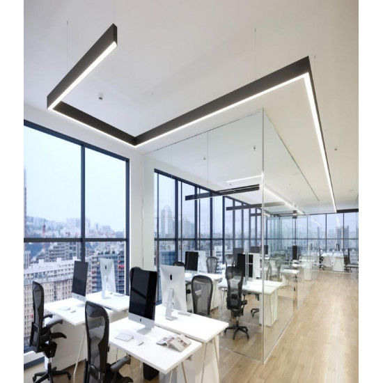 وحدة انارة تعليق زاوية 12 وات 18x18سم - جسم أسود وحدة انارة تعليق زاوية 12 وات 18x18سم - جسم أسود