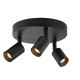 جهاز إنارة سقفي موجه ثلاثي أسود دائري بدون لمبة - مناسب للمبات GU10 جهاز إنارة سقفي موجه ثلاثي أسود دائري بدون لمبة - مناسب للمبات GU10