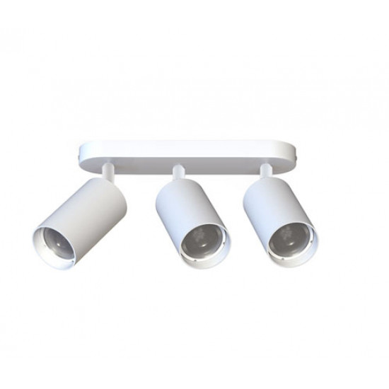 جهاز إنارة سقفي موجه ثلاثي أبيض بدون لمبة - مناسب للمبات GU10 جهاز إنارة سقفي موجه ثلاثي أبيض بدون لمبة - مناسب للمبات GU10