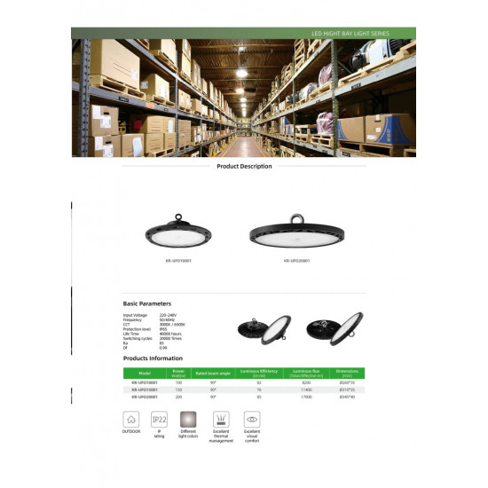 كشاف مستودع ليد 200 وات - متوفر بثلاث خيارات ألوان كشاف مستودع ليد 200 وات - متوفر بثلاث خيارات ألوان
