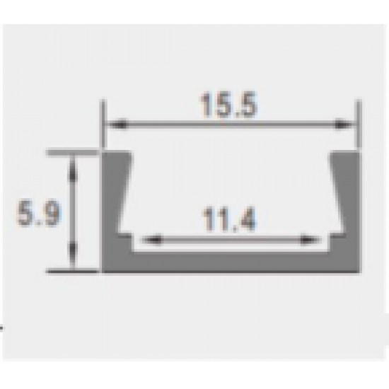 مجرى ألمنيوم مع غطاء عرض 15 مليمتر وعمق 6 مليمتر طول 1 متر مجرى ألمنيوم مع غطاء عرض 15 مليمتر وعمق 6 مليمتر طول 1 متر