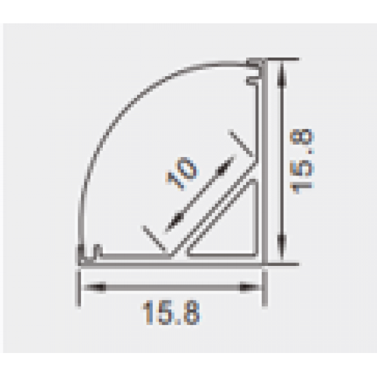 مجرى ألمنيوم زاوية مع غطاء عرض 15.8 مليمتر وعمق 15.8 مليمتر طول 1 متر مجرى ألمنيوم زاوية مع غطاء عرض 15.8 مليمتر وعمق 15.8 مليمتر طول 1 متر