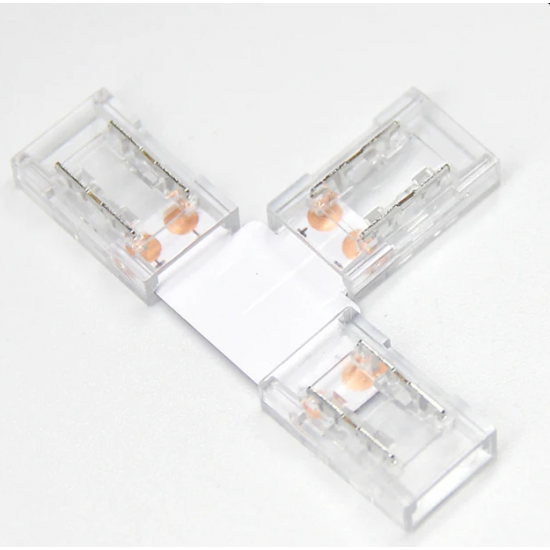 وصلة شكل حرف T لوصل عدد 3 شريط ليد 24 فولت IP20 عرض 8 ميلميتر عدد 10 قطع- Kray وصلة شكل حرف T لوصل عدد 3 شريط ليد 24 فولت IP20 عرض 8 ميلميتر عدد 10 قطع- Kray