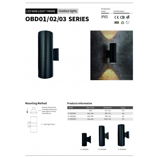 وحدة انارة سفلية علوية مقاس 300*108 أسود مع امكانية تركيب لمبات E27 عدد 2 وحدة انارة سفلية علوية مقاس 300*108 أسود مع امكانية تركيب لمبات E27 عدد 2