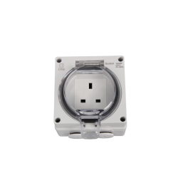Single Socket, Outdoor waterproof, 13 Amp, IP66