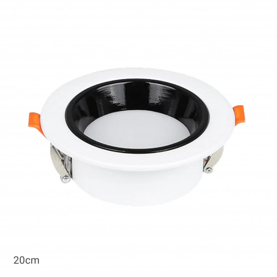 داون لايت بنل مانع توهج جسم أبيض 20 سم 30 وات داون لايت بنل مانع توهج جسم أبيض 20 سم 30 وات