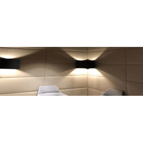 وحدة انارة جدارية اتجاهين 4+4 وات - جسم رمادي غامق وحدة انارة جدارية اتجاهين 4+4 وات - جسم رمادي غامق