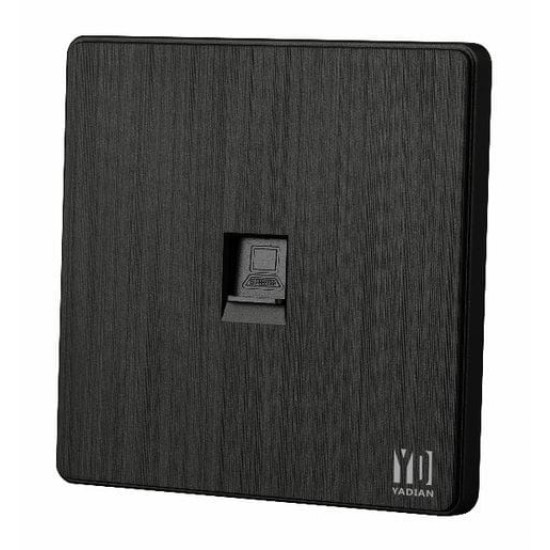 فيش كمبيوتر CAT6 - أسود بيانو