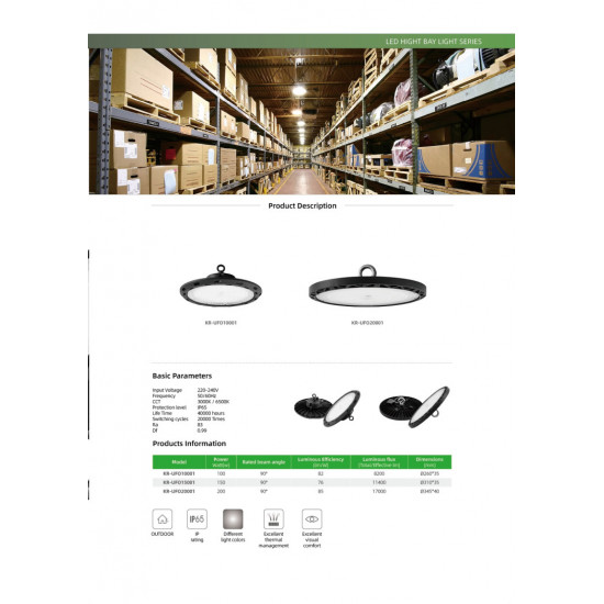 كشاف مستودع ليد 100 وات - متوفر بثلاث خيارات ألوان كشاف مستودع ليد 100 وات - متوفر بثلاث خيارات ألوان