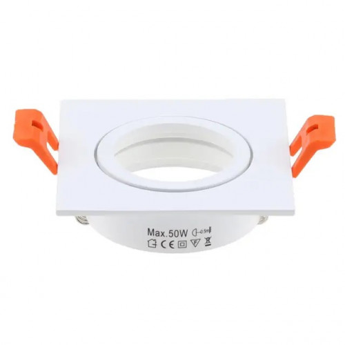 اطار سبوت لايت متحرك مربع أبيض ألمنيوم داخلي أبيض اطار سبوت لايت متحرك مربع أبيض ألمنيوم داخلي أبيض