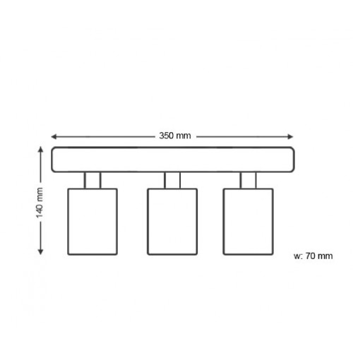 جهاز إنارة سقفي موجه ثلاثي أسود بدون لمبة - مناسب للمبات GU10 جهاز إنارة سقفي موجه ثلاثي أسود بدون لمبة - مناسب للمبات GU10