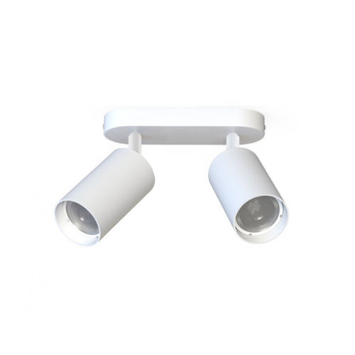 جهاز إنارة سقفي موجه مزدوج أبيض بدون لمبة - مناسب للمبات GU10 جهاز إنارة سقفي موجه مزدوج أبيض بدون لمبة - مناسب للمبات GU10