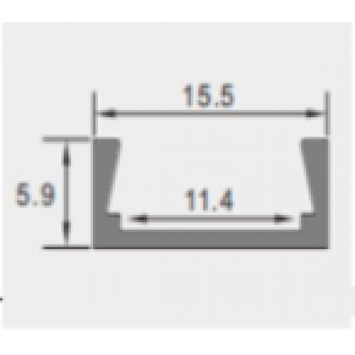 مجرى ألمنيوم مع غطاء عرض 15 مليمتر وعمق 6 مليمتر طول 1 متر مجرى ألمنيوم مع غطاء عرض 15 مليمتر وعمق 6 مليمتر طول 1 متر