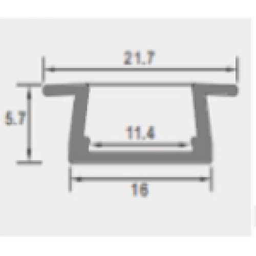 مجرى ألمنيوم بشفة مع غطاء عرض 15 مليمتر وعمق 6 مليمتر طول 1 متر مجرى ألمنيوم بشفة مع غطاء عرض 15 مليمتر وعمق 6 مليمتر طول 1 متر