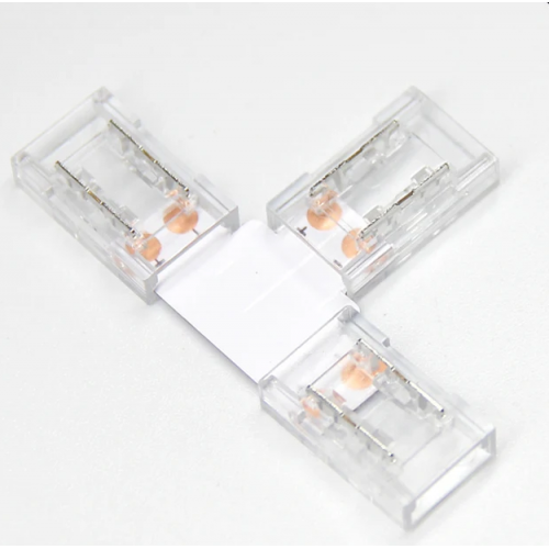 وصلة شكل حرف T لوصل عدد 3 شريط ليد 24 فولت IP20 عرض 8 ميلميتر عدد 10 قطع- Kray وصلة شكل حرف T لوصل عدد 3 شريط ليد 24 فولت IP20 عرض 8 ميلميتر عدد 10 قطع- Kray