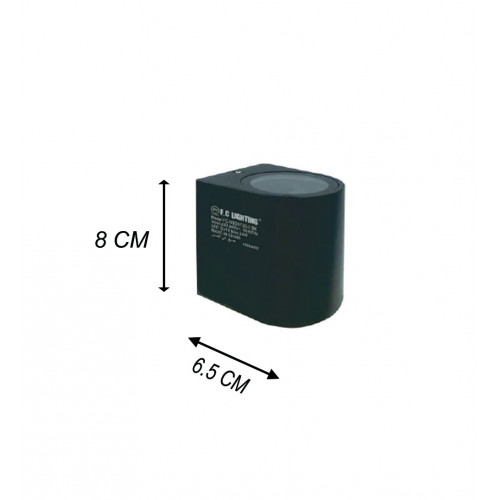 وحدة انارة اتجاه واحد مقاس 80*65 أسود مع امكانية تركيب سبوت GU10 عدد 1 وحدة انارة اتجاه واحد مقاس 80*65 أسود مع امكانية تركيب سبوت GU10 عدد 1