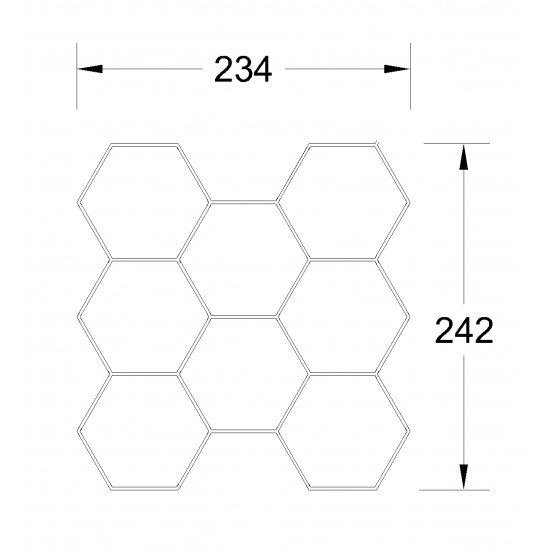مجموعة انارة خلية عدد 8 خلية قياس 2315*2400 ملم 210 وات - 6500K مجموعة انارة خلية عدد 8 خلية قياس 2315*2400 ملم 210 وات - 6500K