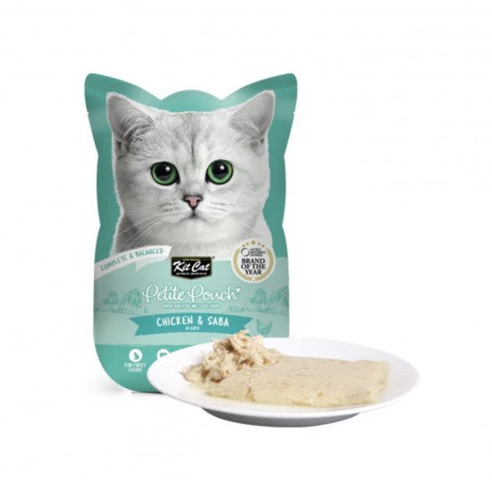 كت كات بيتيت طعام متكامل ومتوازن دجاج وسمك المكاريل الازرق في جيلي طعام رطب للقطط, 70 جرام