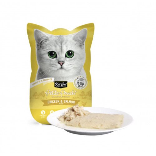 كت كات بيتيت طعام متكامل ومتوازن دجاج وسلمون في جيلي طعام رطب للقطط, 70 جرام