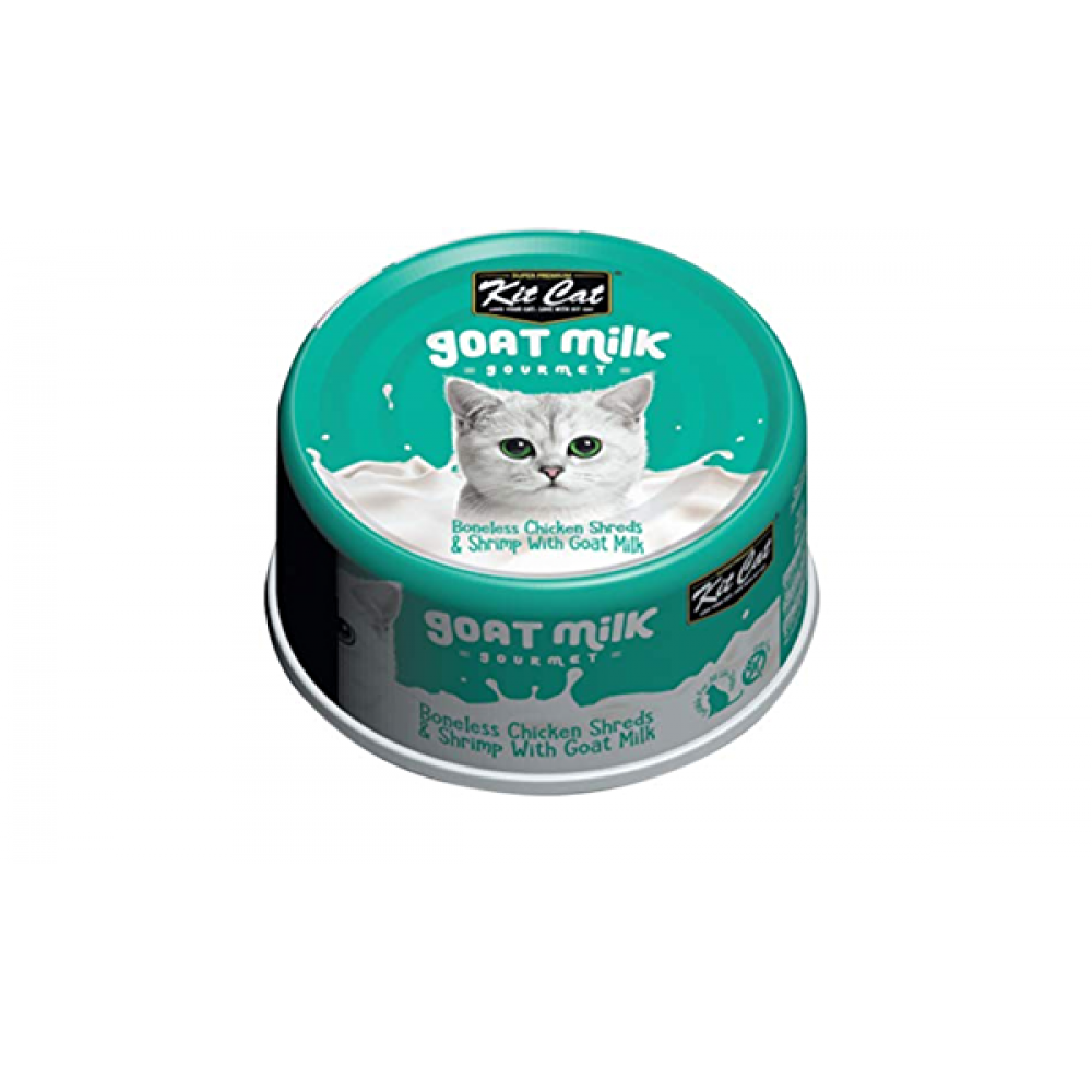 كت كات شرائح الدجاج منزوع العظم مع الجمبري وحليب الماعز 70 جرام