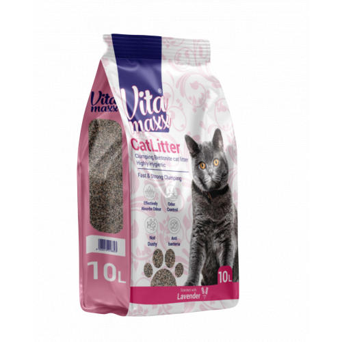 فيتا ماكس رمل للقطط عالي التكتل برائحة اللافندر 10 لتر فيتا ماكس رمل للقطط عالي التكتل برائحة اللافندر 10 لتر