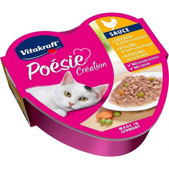 فيتا كرافت طعام قطط رطب بالدجاج والخضار 85جرام