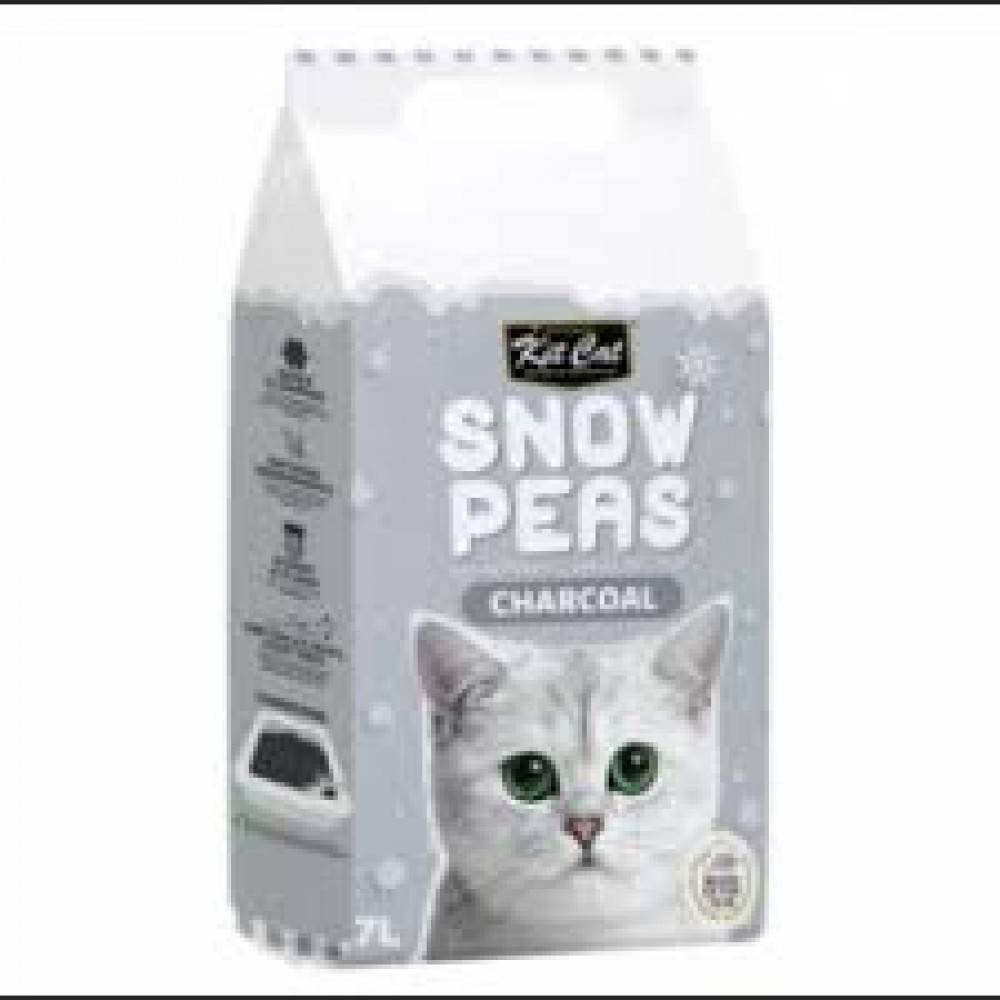 رمل كت كات فرش البازلاء سنو  بالفحم  7 لتر