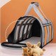 حقيبة للقطط للتنقل كبير برتقالي ورصاصي حقيبة للقطط للتنقل كبير برتقالي ورصاصي