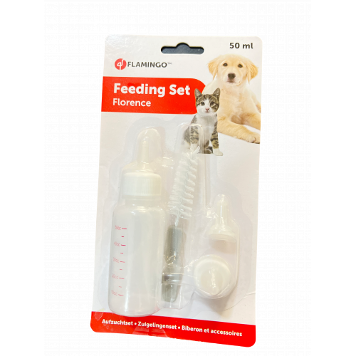 رضاعة 50مل مع فرشاة للتنظيف ورؤوس سيلكون