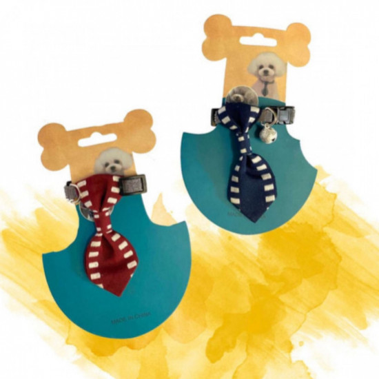 طوق انيق بربطة عنق انيقة مع جرس طوق انيق بربطة عنق انيقة مع جرس