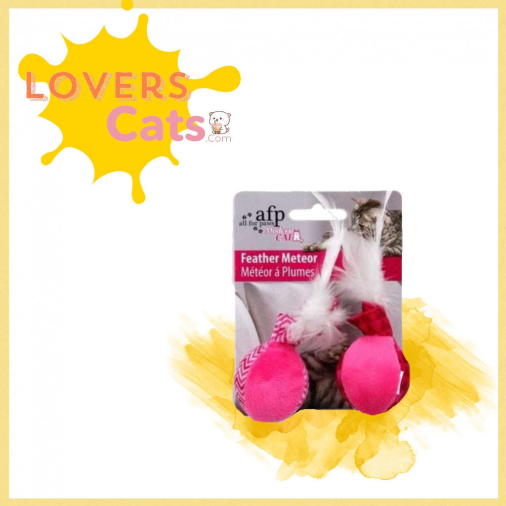 العاب قطط كات نيب feather Balls  لون أزرق  قطعتين