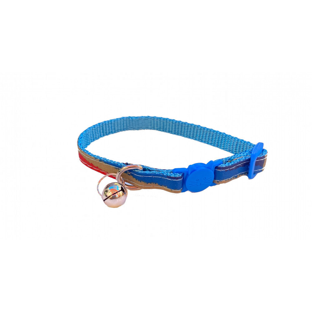 طوق قطط قماش مموج بجرس طوق قطط قماش مموج بجرس