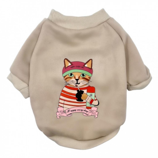 تيشيرت احمر ناعم بأكمام طويلة للكلاب والقطط تيشيرت احمر ناعم بأكمام طويلة للكلاب والقطط