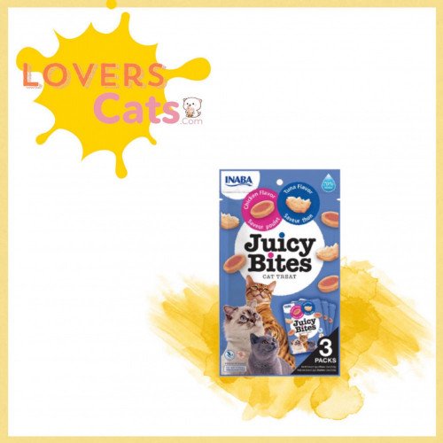 اينابا بايتس مكافأة قطط المحشية بالتونة والدجاج 3 أظرف