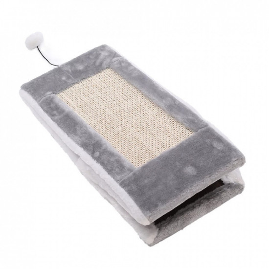 بيت قطط بتصميم كوخ مع خداشة قابلة للطي بيت قطط بتصميم كوخ مع خداشة قابلة للطي