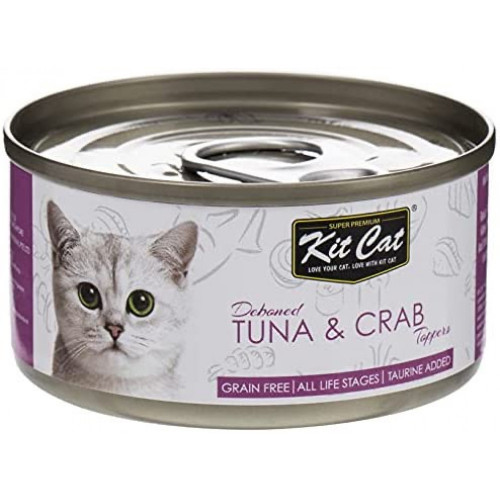 كت كات طعام قطط رطب بالتونة والسلطعون 80غ كت كات طعام قطط رطب بالتونة والسلطعون 80غ