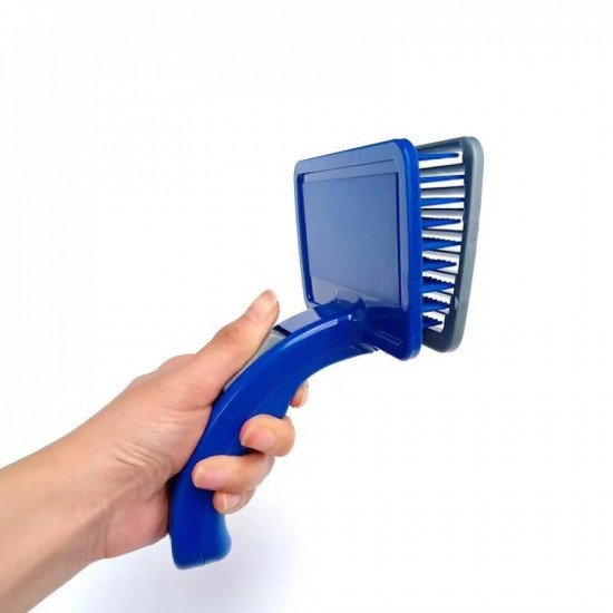 مشط للكلاب والقطط تنظيف تلقائي لون ازرق