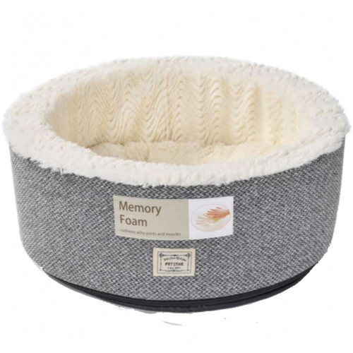 سرير قطط فيلاين قو من الفوم مريح رصاصي سرير قطط فيلاين قو من الفوم مريح رصاصي