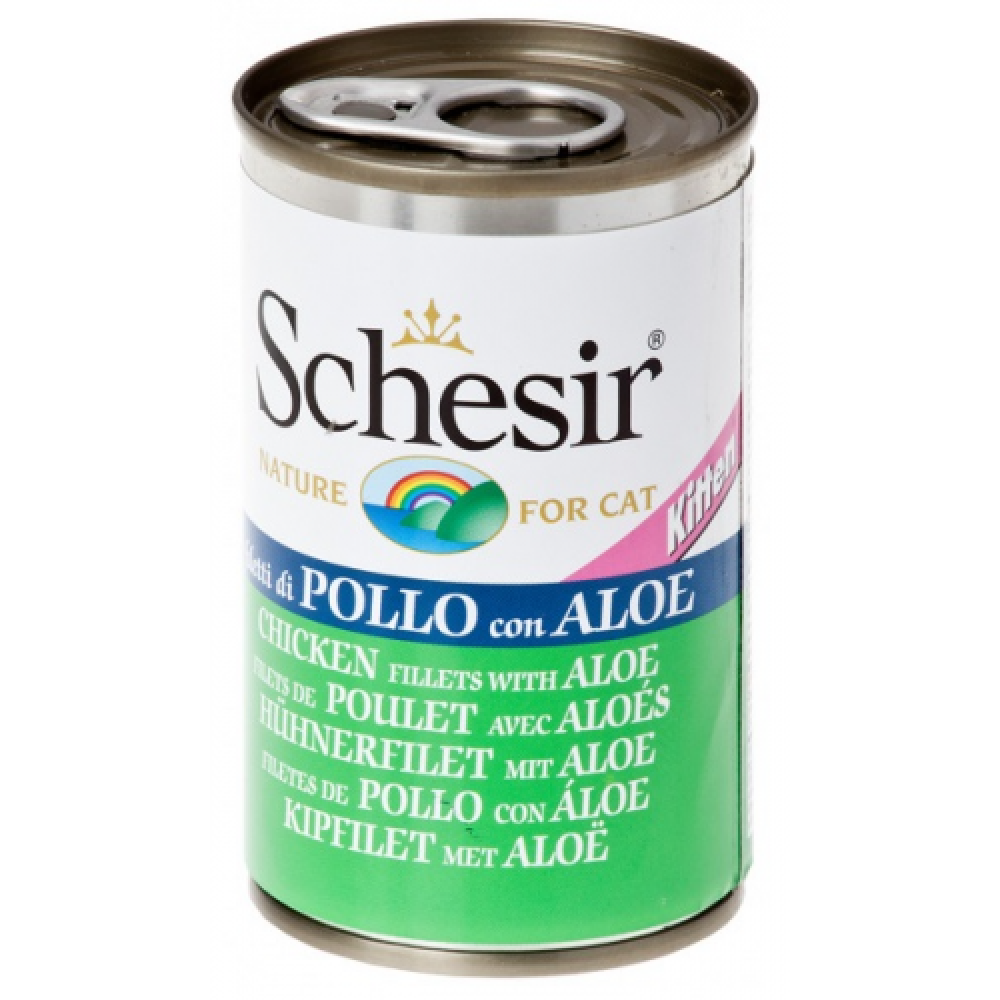 شيزر كيتن معلبات فيلية الدجاج مع الصبار للقطط الصغيرة 140غ